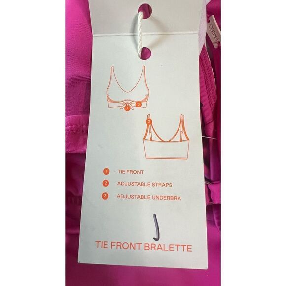 Freely 3 Piece Bikini Swimwear Hot Pink & Multi NWT Size Large/X-Large - Picture 7 of 8